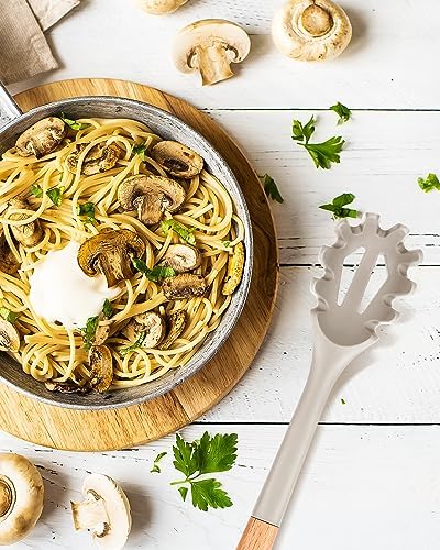 Badiano Silicone Pasta Fork, Kitchen Noodle Spoon Server, 12.8 in - Image 5