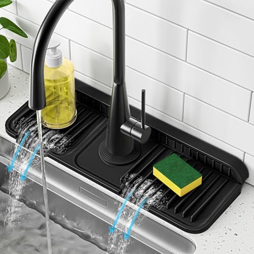 PoYang 14.6 Inch Faucet Mat for Kitchen Sink Splash Guard by PoYang