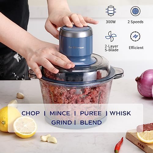 La Reveuse Electric Food Processor, 7-Cup Food Chopper Glass Bowl - Image 2