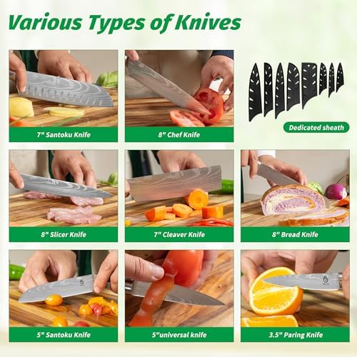FULLHI 15pcs Japanese Knife Set - Image 4