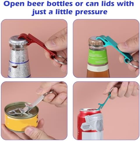 200 Pcs Colored Aluminum Bottle Opener Keychain Bulk, Claw Soda Beverage Beer - Image 2