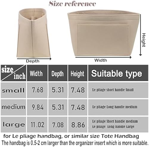 Lckaey Purse Organizer Insert for Longchamp, Premium Felt Long Champ Le Pliage - Image 2