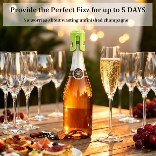 Champagne Stoppers for Bottles, Pafusen Champagne Sealer Stopper, Stainless - Image 5