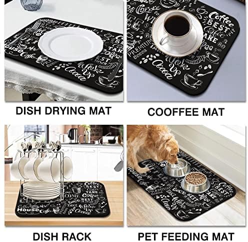 Coffee Bar Mat Accessories for Countertop Super Absorbent Anti-Slip Silicone - Image 2