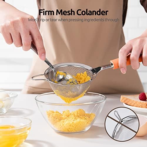 18/8 Stainless Steel Mesh Strainer: U-Taste 3.9 Inch Kitchen Fine Mesh Sieve - Image 6