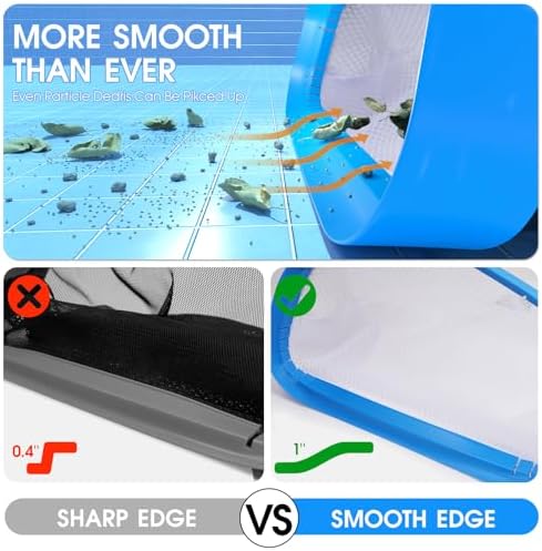 TidyMister New Diamond Netting Double-Layer Pool Net 18'' Heavy Duty Leaf Rake - Image 4