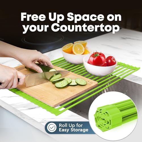 Zulay Kitchen Large Roll Up Dish Drying Rack - Image 2