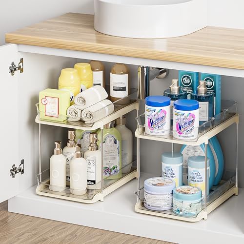 Delamu 2-Tier Multi-Purpose Bathroom Under Sink Organizers and Storage by DELAMU