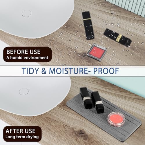 2PCS Water Absorbing Stone Tray, Quick Drying Diatomite Stone Sink Tray - Image 3