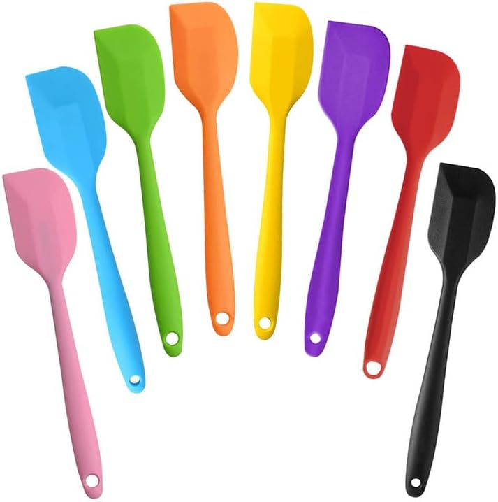 COLOGO Silicone Spatulas, 8 Pack 11 Inch, Sturdy Steel Core by Cologo