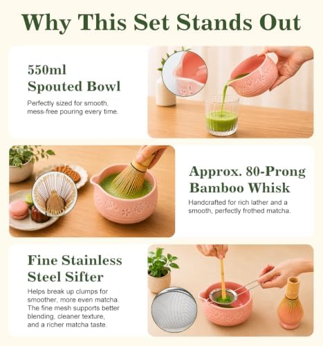 Matcha Whisk Set, Ceramic Matcha Kit - Image 2