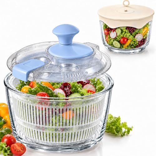 3.2 Qt Glass Salad Spinner by Unknown
