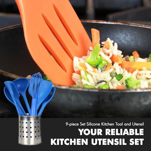 Chef Craft 9 Piece Silicone Kitchen Tool and Utensil Set - Image 5