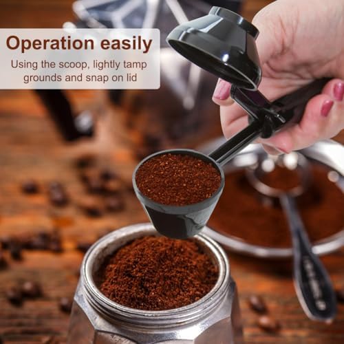 2PCS Coffee Measuring Scoop & Funnel, Refillable Ground Coffee Measuring Funnel - Image 4