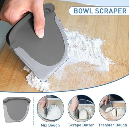 2 IN 1 Upgrade Bench Scraper, Dough Scraper, Stainless Steeel - Image 4