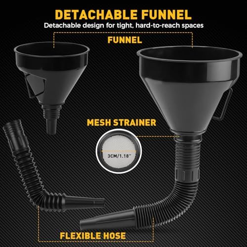 20-Piece No-Spill Coolant Funnel Kit, Cooling System Funnels Kits, Spill Proof - Image 4