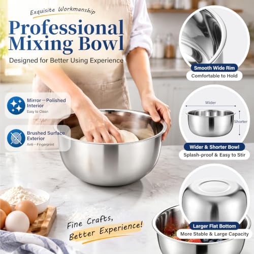P&P CHEF Mixing Bowls with Lids Set of 3 - Image 3