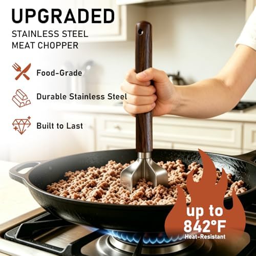 304 Stainless Steel Meat Chopper, 6 Blades - Image 2