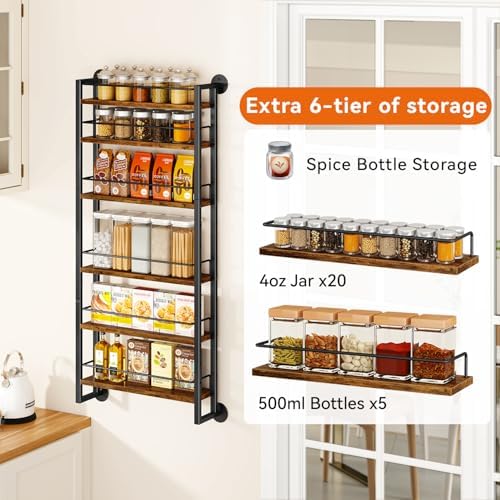 IBUYKE Over the Door Spice Organizer, Door or Wall Mount - Image 3