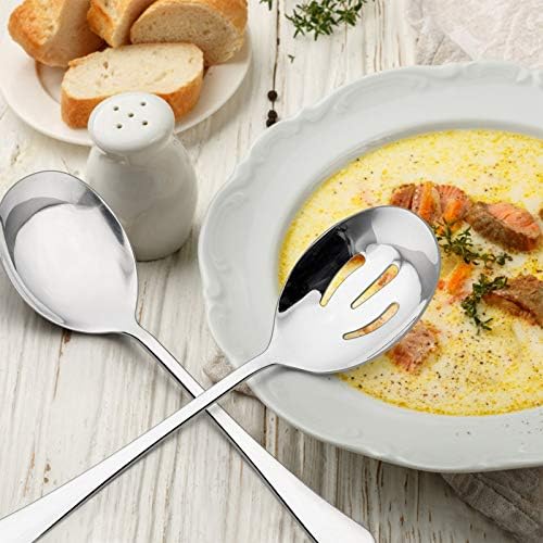 HaWare 6-Piece Serving Spoons, 9.8 inches, Stainless Steel - Image 3
