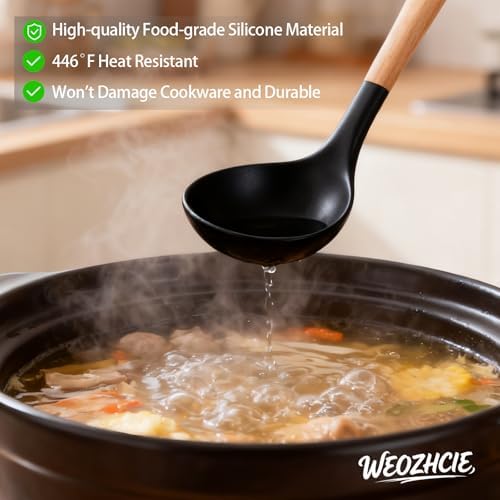 Silicone Cooking Utensil Set, Nonstick 446°F Heat-Resistant Cookware Kitchen - Image 4