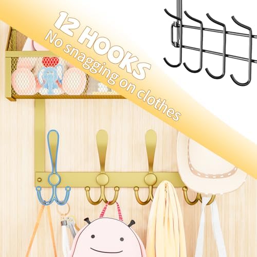 Kaiferty Over The Door Hooks Organizer, Coat Rack Over The Door Storage Hanger - Image 4