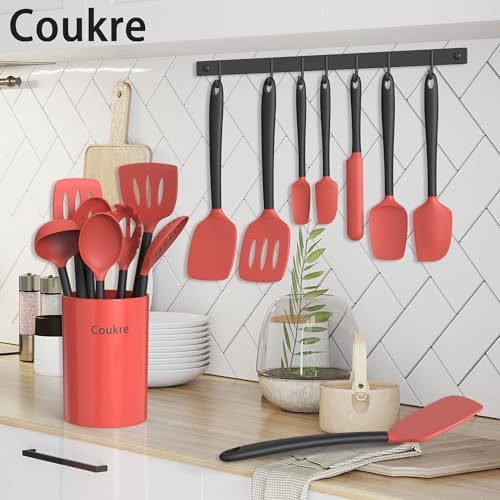 Coukre Silicone Kitchen Cooking Utensils Set, Heat Resistant - Image 6