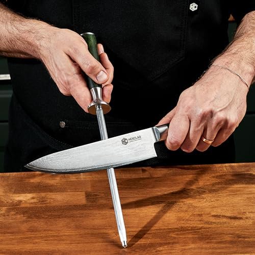 HexClad 9" Knife Honing Rod, Sharpen and Straighten Knife Blades - Image 4