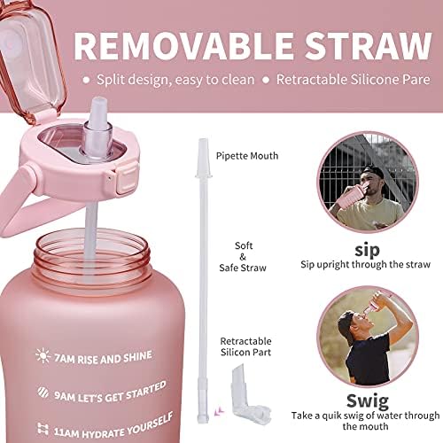 ST-YIBEN 64oz, 128oz Large Motivational Water Bottle - Image 5
