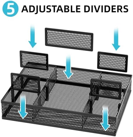 Marbrasse 2 Pack Desk Drawer Organizer, Mesh Drawer Organizer Tray - Image 2