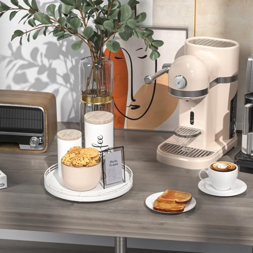 Oroyutor 10-Inch Oak Lazy Susan Spice Organizer - Image 3