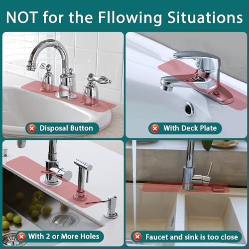 Water Absorbing Stone Kitchen Sink Mat Faucet Splash Guard - Image 7