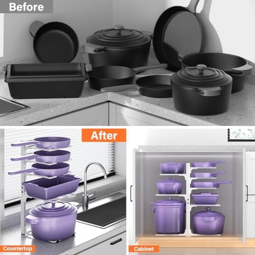 MUDEELA 8-Tier Heavy Duty Pots and Pans Organizer - Image 7