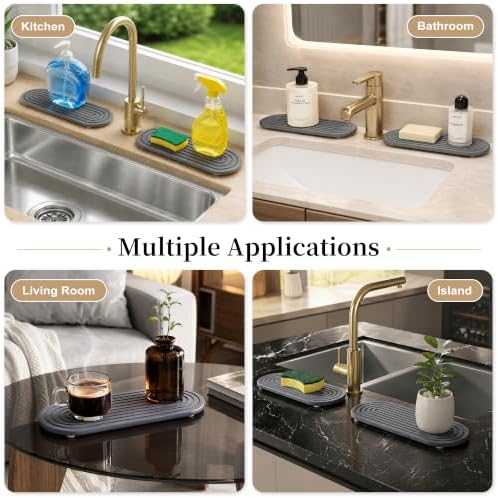 2-Pack Water Absorbing Stone Sink Caddy & Coaster - Image 5