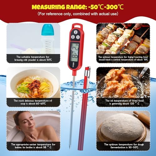 Copkim 8 Pcs Food Thermometer Instant Read Probe BBQ - Image 4