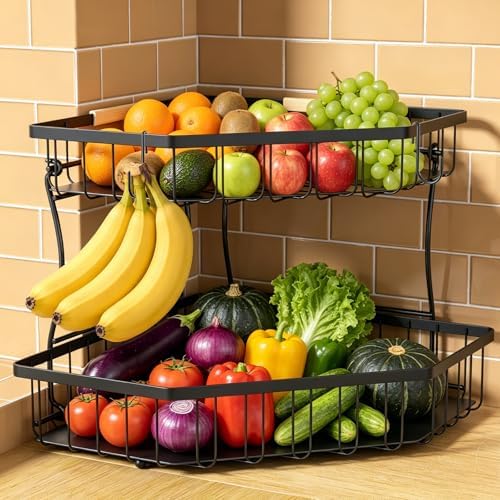 2 Tier Fruit Basket Extra Large by Tequie