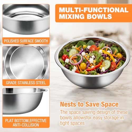 Stainless Steel Mixing Bowls Set - Image 3