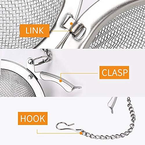 Fu Store 2pcs Stainless Steel Mesh Tea Ball 2.1 Inch Tea Strainers - Image 3