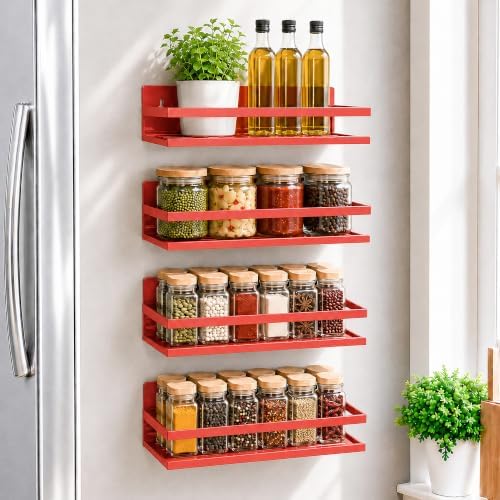 SMRCAD Magnetic Spice Rack 4-Pack – Heavy-Duty, Rust-Resistant by SMRCAD