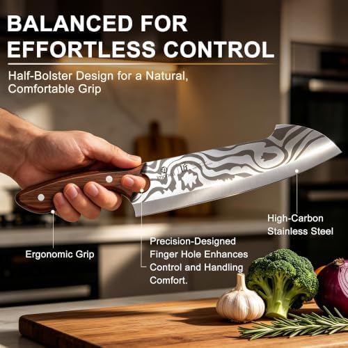 imarku 8.4" Pro Chef Knife, Japanese Ultra Sharp High Carbon Stainless Steel - Image 4