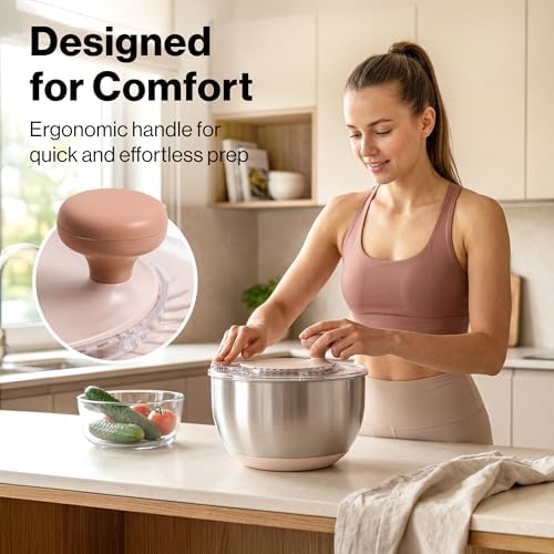 EDELHAUS Salad Spinner Stainless Steel - Image 3