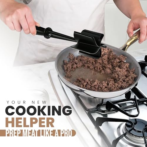 Meat Chopper and Masher for Ground Beef – 5-Curve Pinwheel Blades, - Image 6