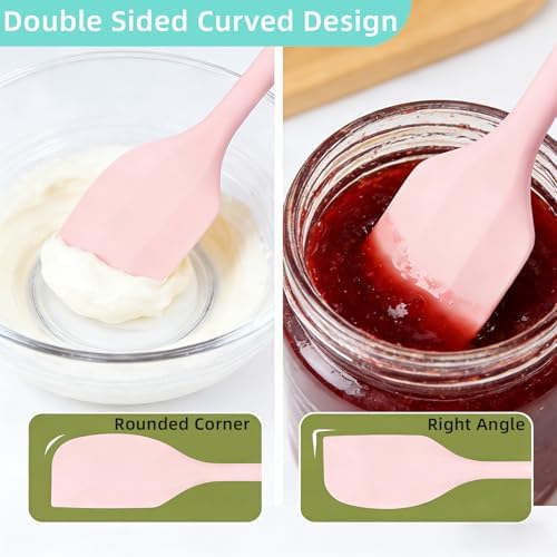 4 Pcs Silicone Spatula Set, Small Rubber Spatulas Silicone Heat Resistant - Image 5