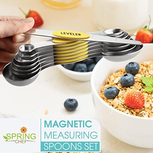 Spring Chef Stainless Steel Magnetic Measuring Spoons Set of 8 - Image 2