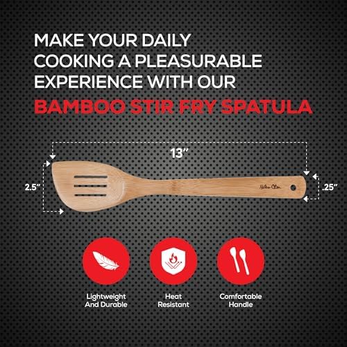 Helen’s Asian Kitchen Slotted Spatula, Natural Bamboo - Image 2