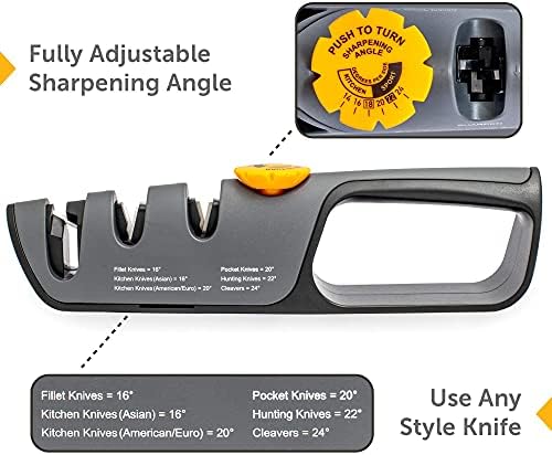 RazorSharp™ Knife & Scissor Sharpener | Adjustable 14-24 Degree Angle Guide - Image 3