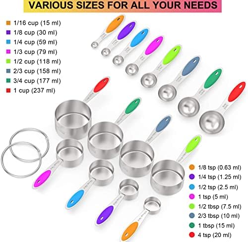 Wildone Stainless Measuring Cups and Spoons Set - Image 2