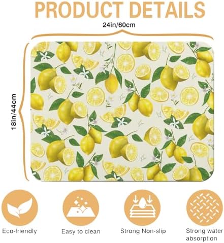 Kitchen Countertop Dish Drying Mat, Super Absorbent Coffee Bar Mat - Image 5