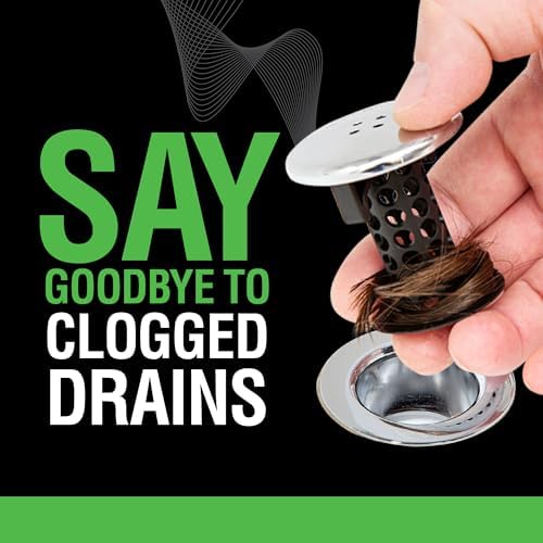 SinkShroom Chrome Edition Revolutionary Bathroom Sink Drain Protector Hair - Image 2