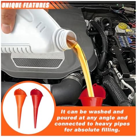 JOYCOURT 2PCS Long Neck Oil Funnels - Image 4